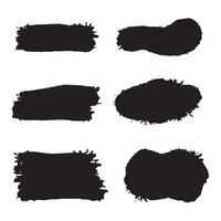 Brush strokes . Set of text boxes. Paintbrush collection. Grunge design elements. Dirty brush texture banners. Rectangular painted vector