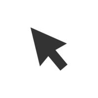 Pointer, cursor, arrow icon. illustration, flat design. vector