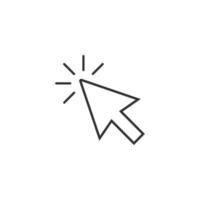 Pointer, cursor, arrow icon. illustration, flat design. vector