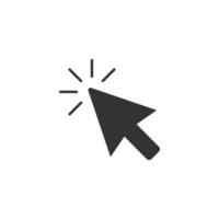 Pointer, cursor, arrow icon. illustration, flat design. vector