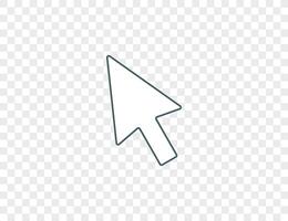 Pointer, cursor, arrow icon. illustration, flat design. vector