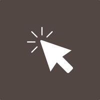 Pointer, cursor, arrow icon. illustration, flat design. vector