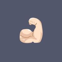 muscle hand in graphic design without outline vector