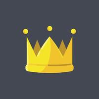 isolated golden crown graphic design vector