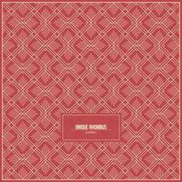 unique rhombus pattern with multiple lines and red background vector