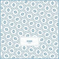 unique hexagon pattern with light blue dominant color vector