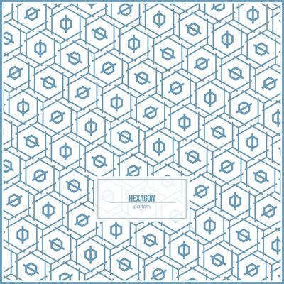 unique hexagon pattern with light blue dominant color