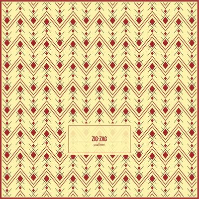 unique zig-zag pattern with rhombus ornaments