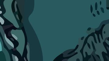 Aesthetic abstract composition with much unique combination of shapes and green colors vector