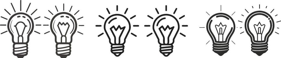 Light Bulb Icon Logo Illustration, Idea Symbol Template for Graphic and Web Design Collection vector