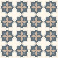 seamless beige ornamental pattern - tile mosaic floor texture. Elegant repeatable geometric background vector