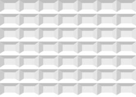 White seamless geometric 3d pattern. Wall repeatable structure construction background. Decorative tile endless tile texture vector