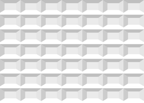 White seamless geometric 3d pattern. Wall repeatable structure construction background. Decorative tile endless tile texture
