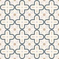 seamless geometric beige pattern - tile mosaic floor texture. Decorative tileable elegant background. Repeatable symmetric print vector