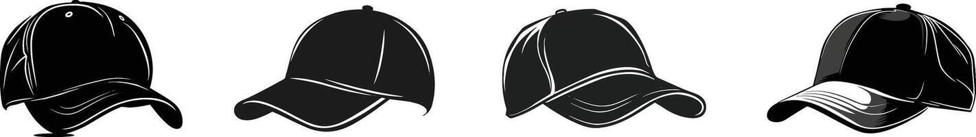 a set of four different types of jet skis vector