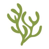 Algae. Underwater life. Coral. Abstract Seaweed Shape. Aesthetic Element. vector