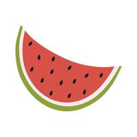 Watermelon in the style of nursery art. Hand drawn abstract fruit in boho style. vector