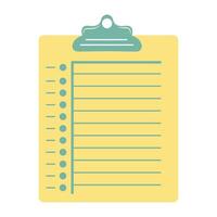 Memo notepad with pin. Cute lined notebook template for notes. vector