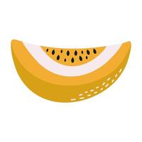 Melon in the style of nursery art. Hand drawn abstract fruit in boho style. vector