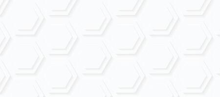 Hexagonal abstract white background. Modern minimalist hexagonal geometric background vector