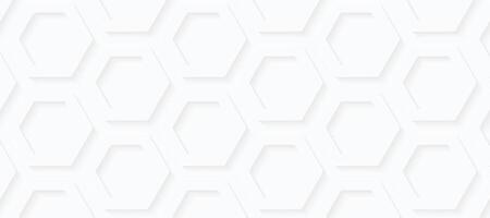 Hexagonal abstract white background. Modern minimalist hexagonal geometric background vector