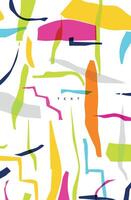 Design template drawing in vivid stylish abstract art on white background vector