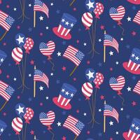 WebAmerican patriotic seamless pattern with flags vector