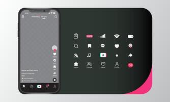 Interface Template Set With Smartphone vector