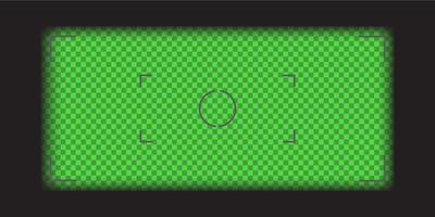 camera, night vision camera roll viewfinder overlay. Camera and binocular frame template. Black lines on background. vector