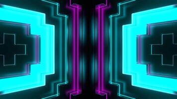 Pink and Cyan Neon Strobe Lines Movement Background VJ Loop in 4K video