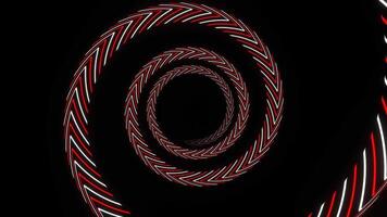 Red and White Abstract Spiral Moving Background VJ Loop in 4K video