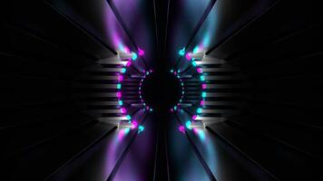 Cyan and Pink Neon Ellipsed Tunnel Background VJ Loop in 4K video