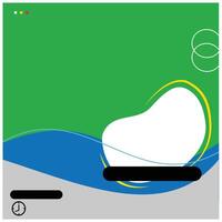 Illustration of a green and blue abstract background with copy space for text. Illustration element design with green background theme vector