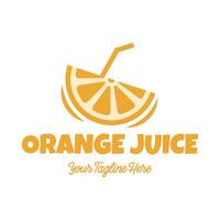 Fresh orange juice logo template design . Business logo for lemon juice, squeezed citrus, smoothies or lemonade. vector