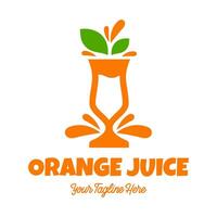 Fresh orange juice logo template design . Business logo for lemon juice, squeezed citrus, smoothies or lemonade. vector