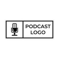 Podcast or Radio Logo design using Microphone icon vector
