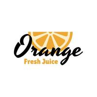 Fresh orange juice logo template design . Business logo for lemon juice, squeezed citrus, smoothies or lemonade. vector
