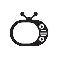 Tv Icon in flat style isolated on white background. Television symbol for your web site design, logo, app, UI. illustration, EPS10. vector