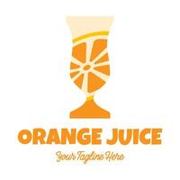 Fresh orange juice logo template design . Business logo for lemon juice, squeezed citrus, smoothies or lemonade. vector