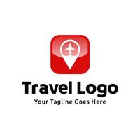 Pin map illustration for travel icon logo design vector