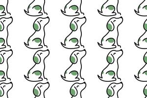 Cute dog seamless pattern background vector