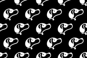 Cute dog seamless pattern background vector