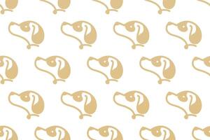 Cute dog seamless pattern background vector