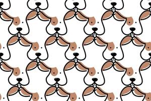Cute dog seamless pattern background vector