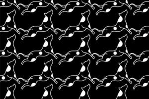 Cute dog seamless pattern background vector