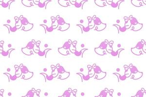 Cute dog seamless pattern background vector