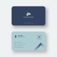 Simple and clean two sides design of name card template with soft color tone vector