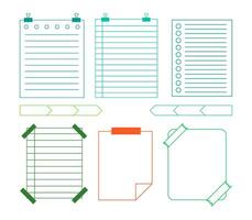 Set Of Different Note Papers vector