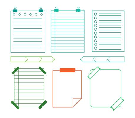 Set Of Different Note Papers