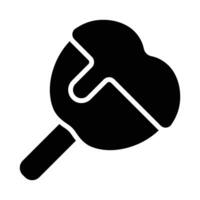 Simple Caramelized Apple glyph icon. The icon can be used for websites, print templates, presentation templates, illustrations, etc vector